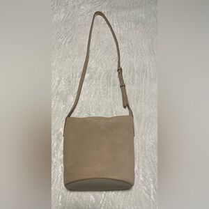 Banana Republic - Suede -Nude/Beige -Cow Leather and synthetic bucket crossbody